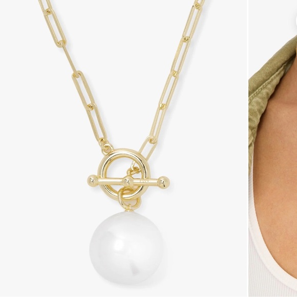 Melinda Maria Jewelry - Melinda Maria Gold Life’s a ball pearl pendant necklace NEW
